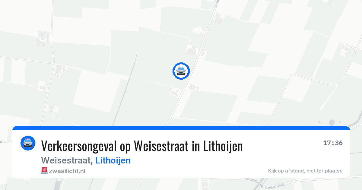 Verkeersongeval op Weisestraat in Lithoijen — 26 mei 2026