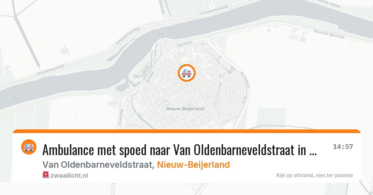 Ambulance met spoed naar Van Oldenbarneveldstraat in Nieuw-Beijerland — 27 jan 2026