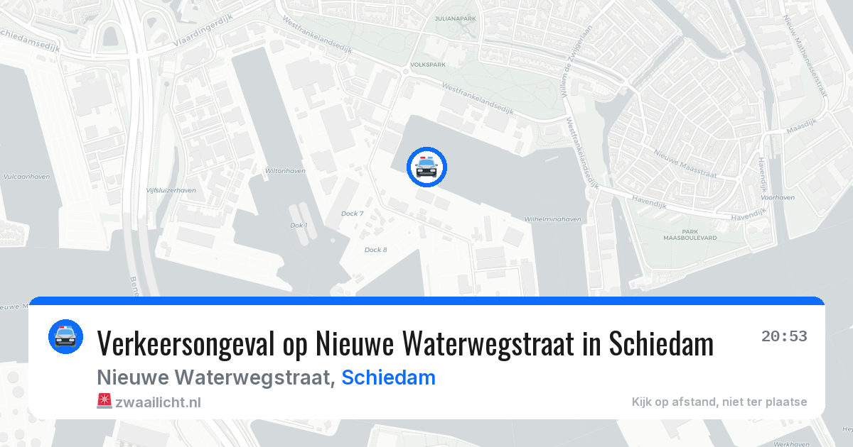 Verkeersongeval op Nieuwe Waterwegstraat in Schiedam — 10 jul 2026