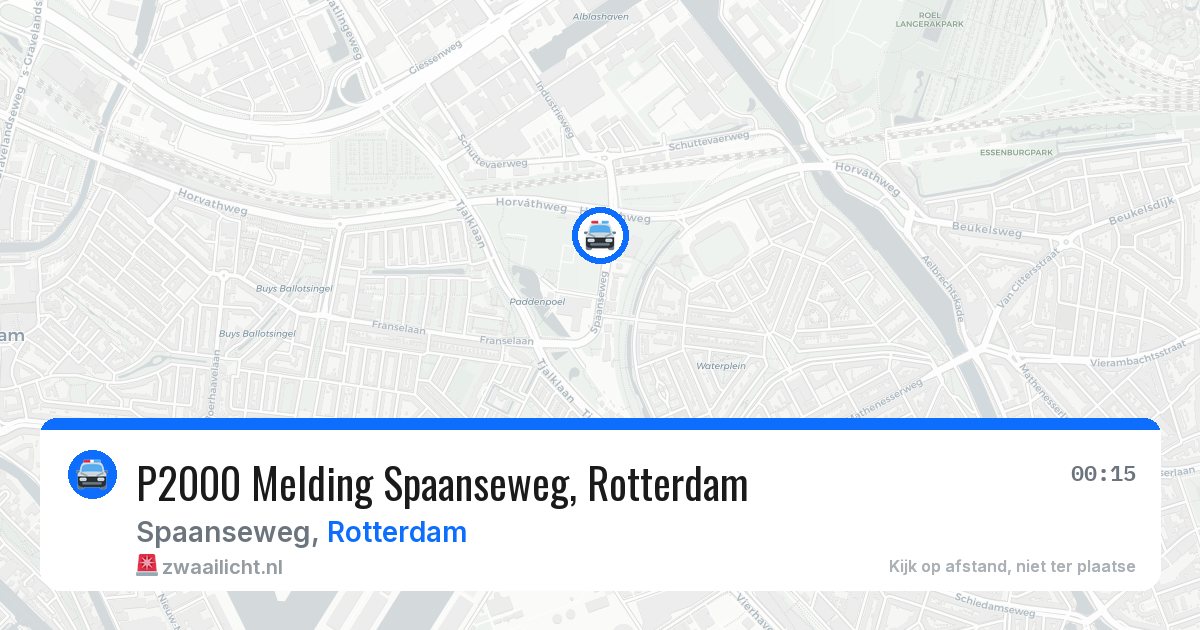 P2000 Melding Spaanseweg, Rotterdam — 4 mei 2026