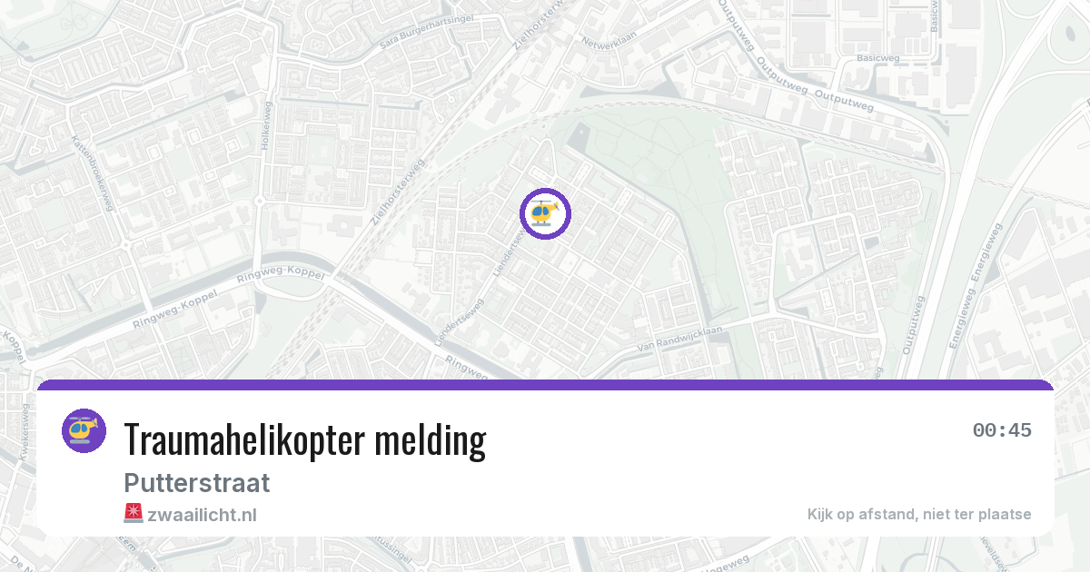 Traumahelikopter melding — 29 apr 2026