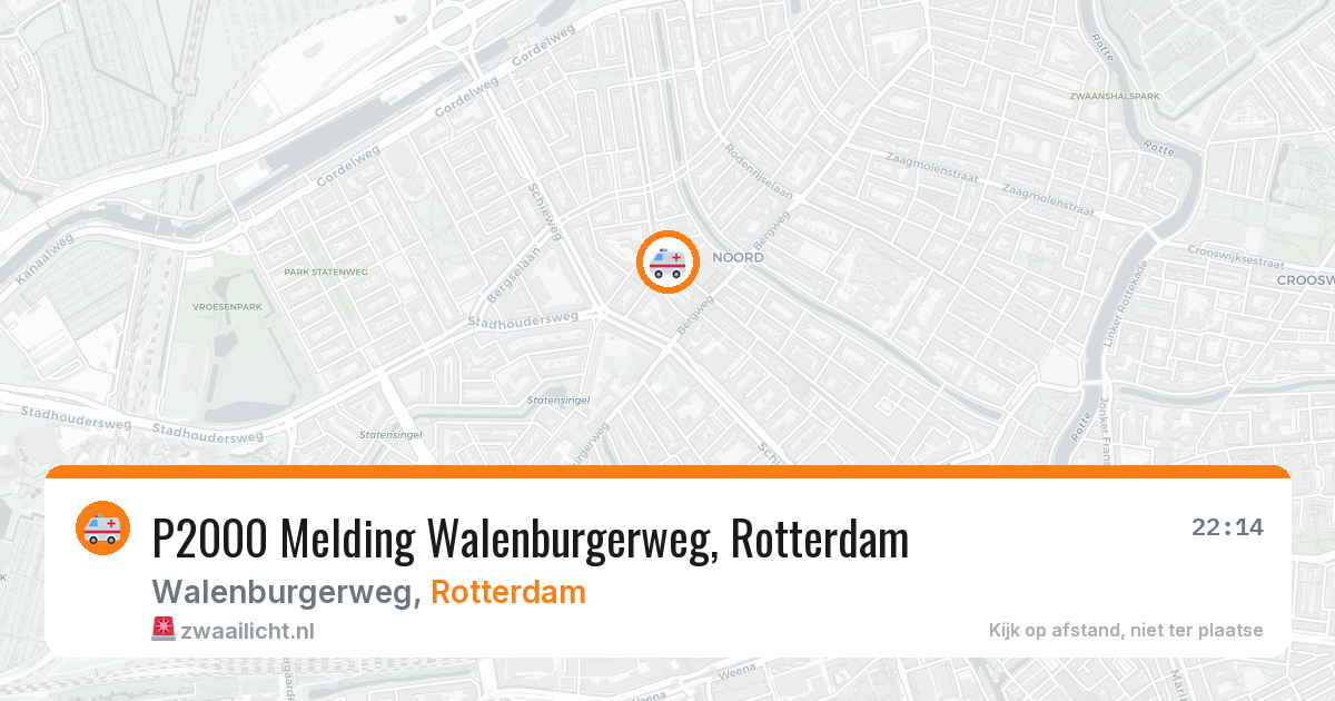 P2000 Melding Walenburgerweg, Rotterdam — 3 jul 2026