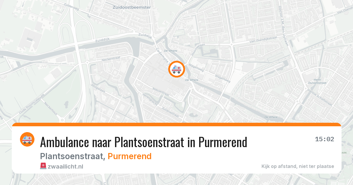 Ambulance naar Plantsoenstraat in Purmerend — 21 mrt 2026