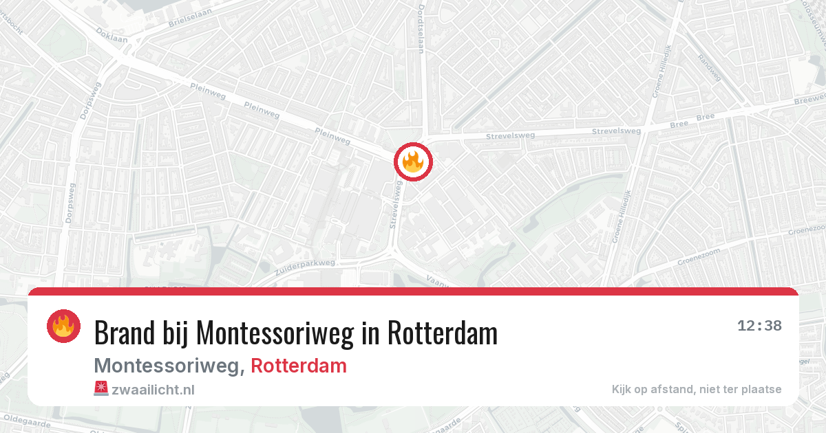 Brand bij Montessoriweg in Rotterdam — 31 jul 2026