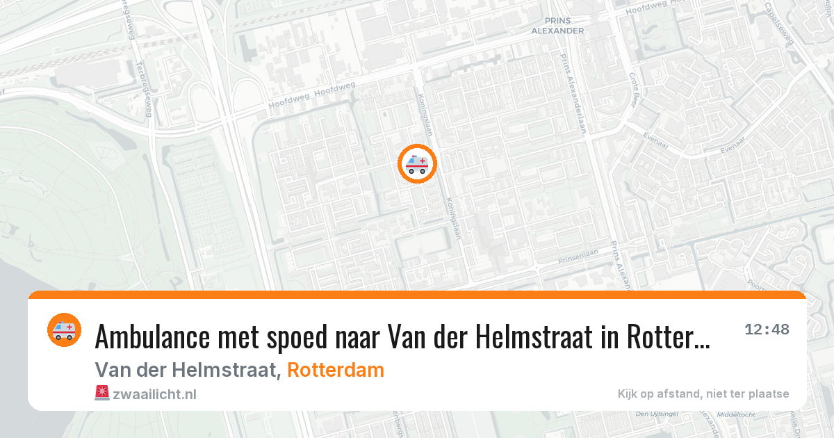 Ambulance met spoed naar Van der Helmstraat in Rotterdam — 6 mrt 2026