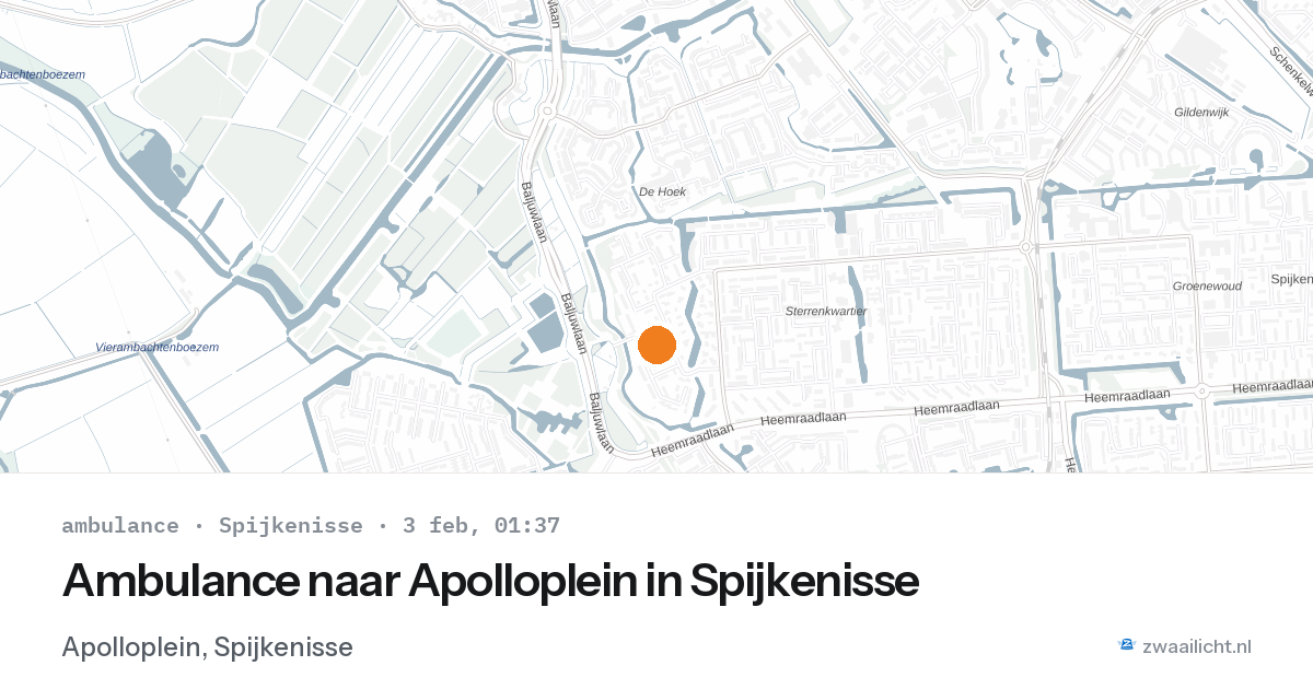 Ambulance naar Apolloplein in Spijkenisse — 3 feb 2026