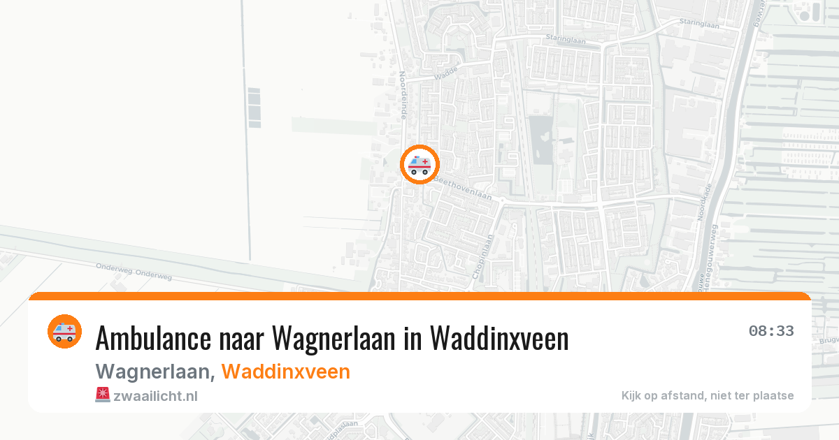 Ambulance naar Wagnerlaan in Waddinxveen — 10 jul 2026