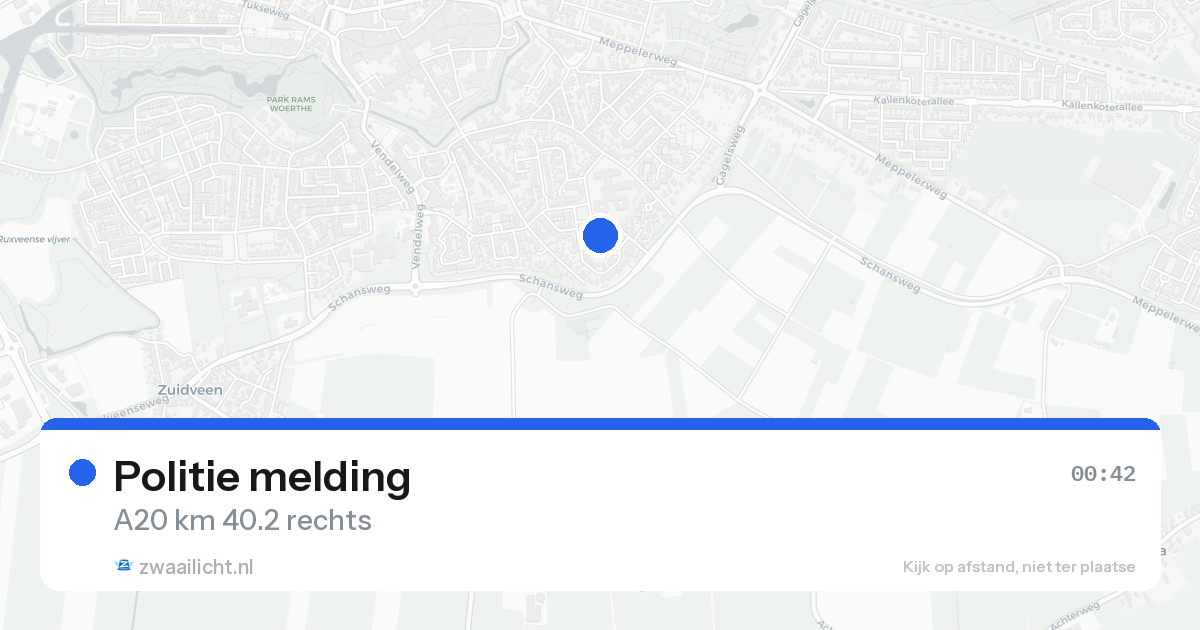 Politie melding — 2 aug 2026 | 🚨 Zwaailicht.nl