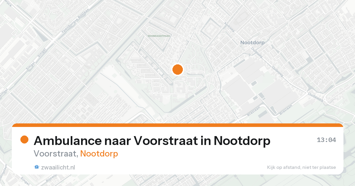 Ambulance naar Voorstraat in Nootdorp — 16 aug 2026