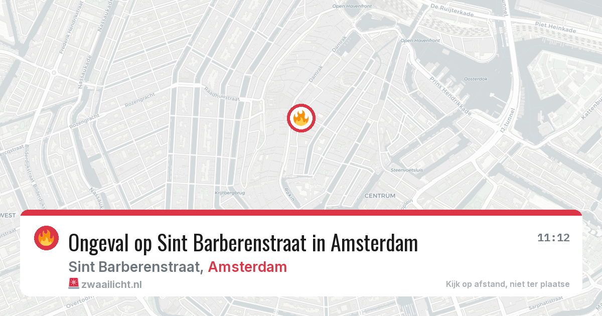 Ongeval op Sint Barberenstraat in Amsterdam — 13 jun 2026