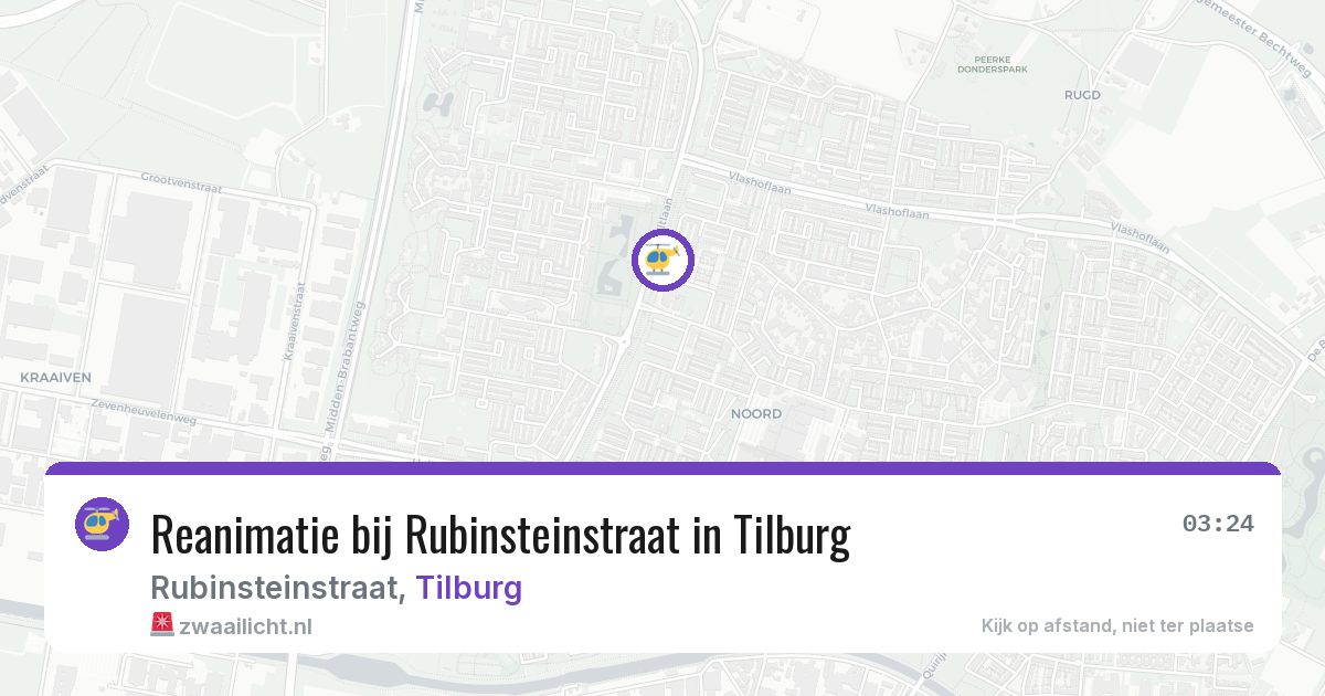 Reanimatie bij Rubinsteinstraat in Tilburg — 12 jun 2026