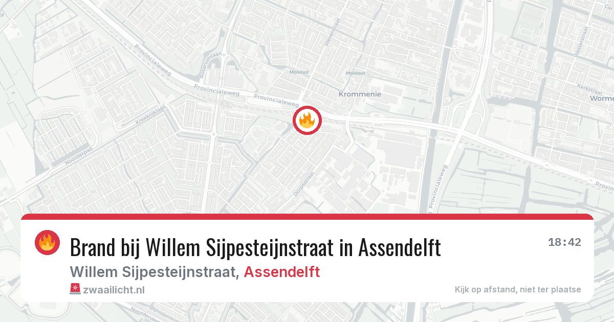 Brand bij Willem Sijpesteijnstraat in Assendelft — 5 jul 2026