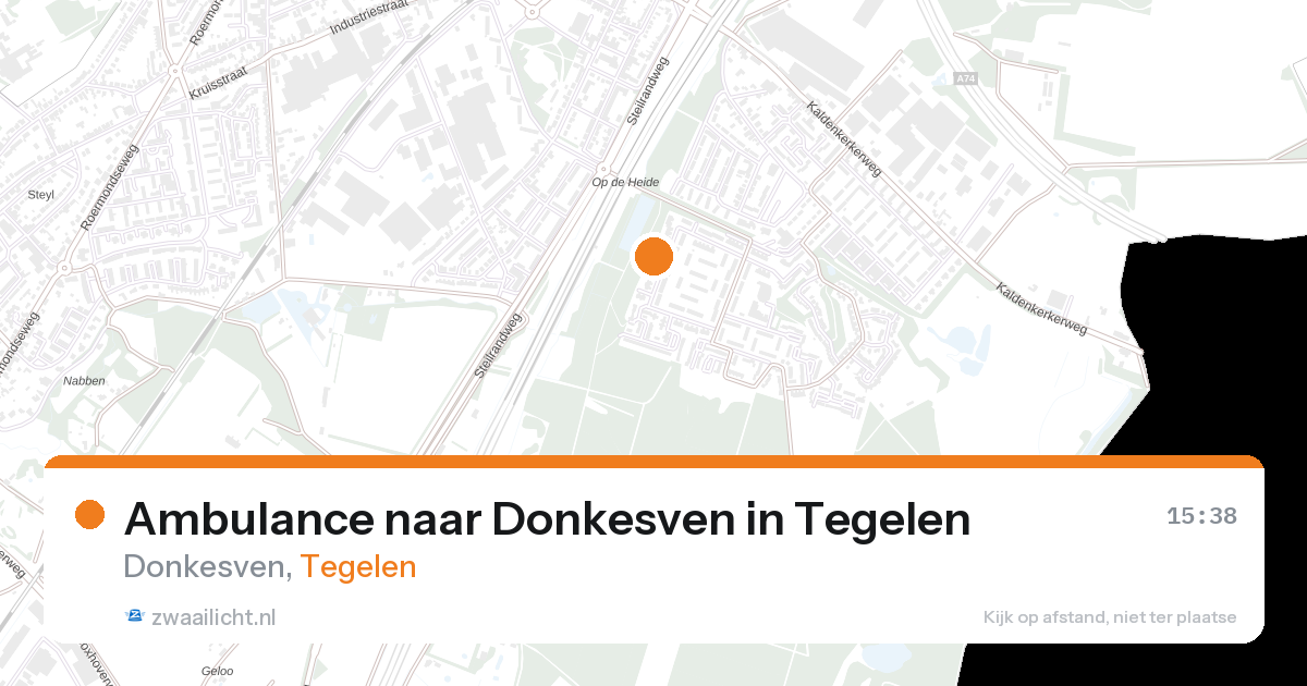 Ambulance naar Donkesven in Tegelen — 28 aug 2026