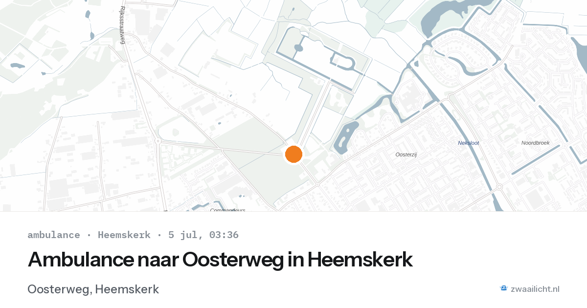 Ambulance naar Oosterweg in Heemskerk — 5 jul 2026