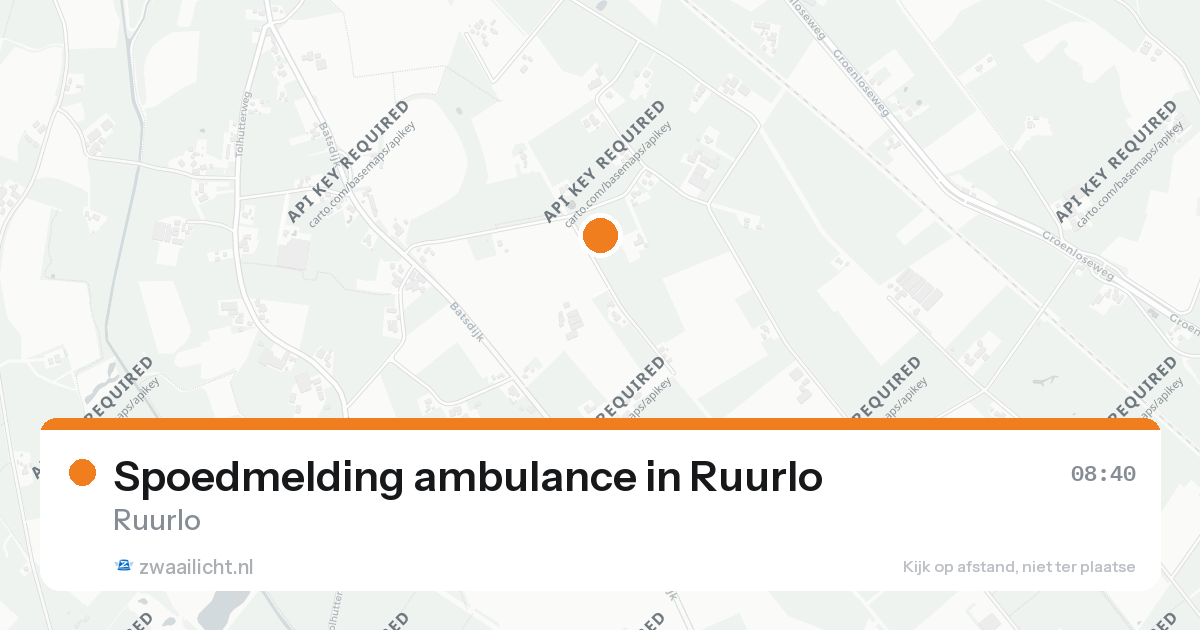 Spoedmelding ambulance in Ruurlo — 26 aug 2026