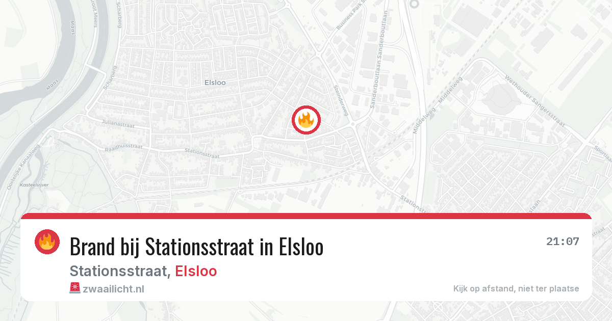 Brand bij Stationsstraat in Elsloo — 25 jun 2026