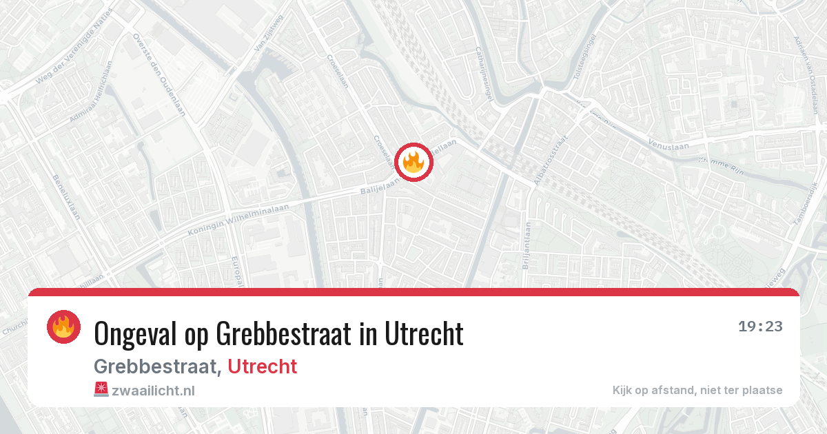 Ongeval op Grebbestraat in Utrecht — 13 jun 2026