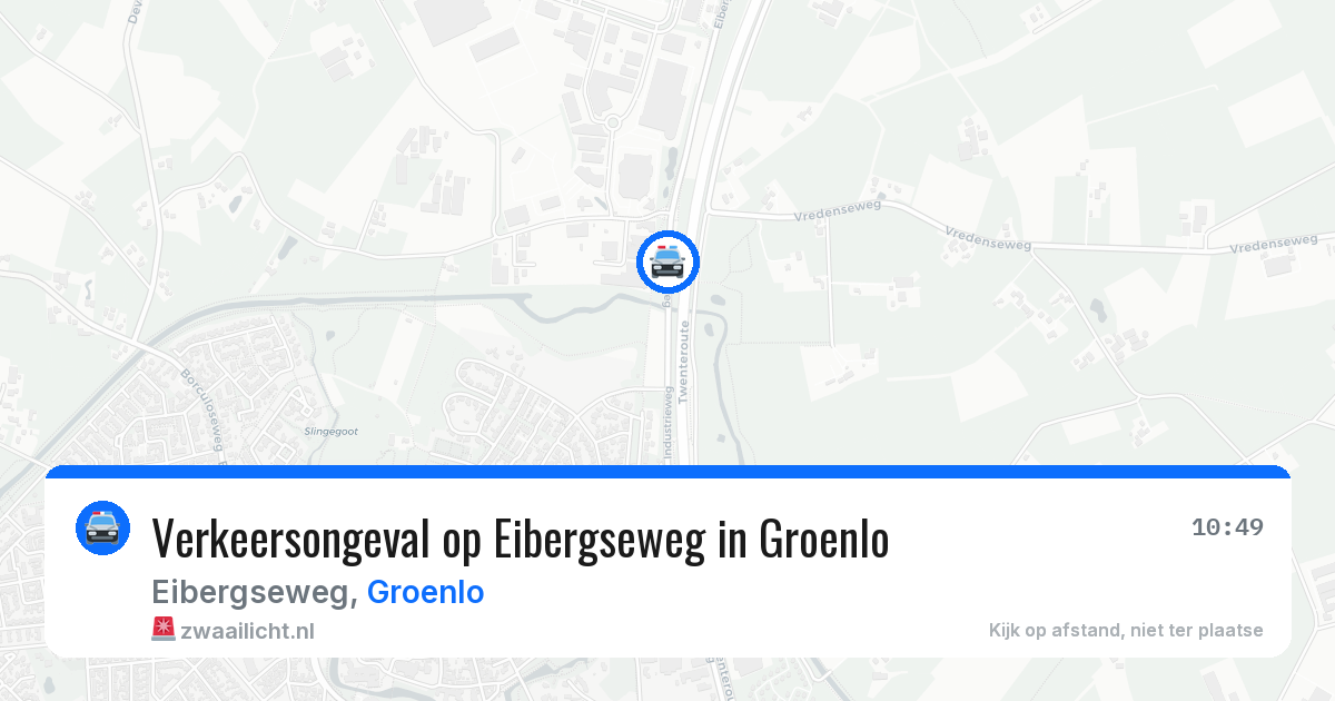 Verkeersongeval op Eibergseweg in Groenlo — 19 jun 2026