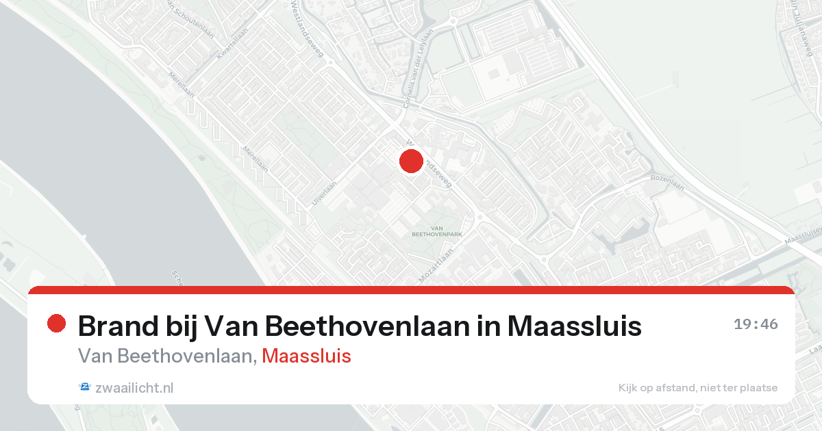 Brand bij Van Beethovenlaan in Maassluis — 15 aug 2026