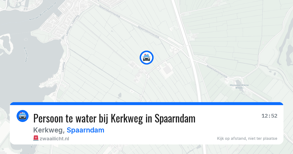 Persoon te water bij Kerkweg in Spaarndam — 25 jun 2026