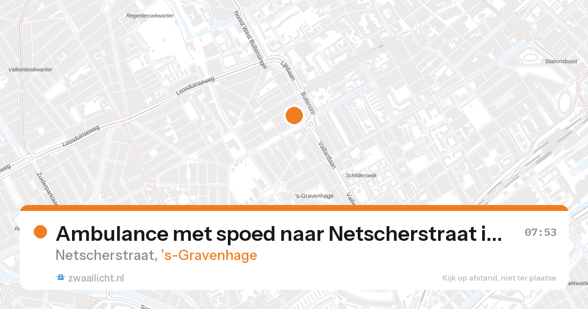 Ambulance met spoed naar Netscherstraat in 's-Gravenhage — 28 aug 2026