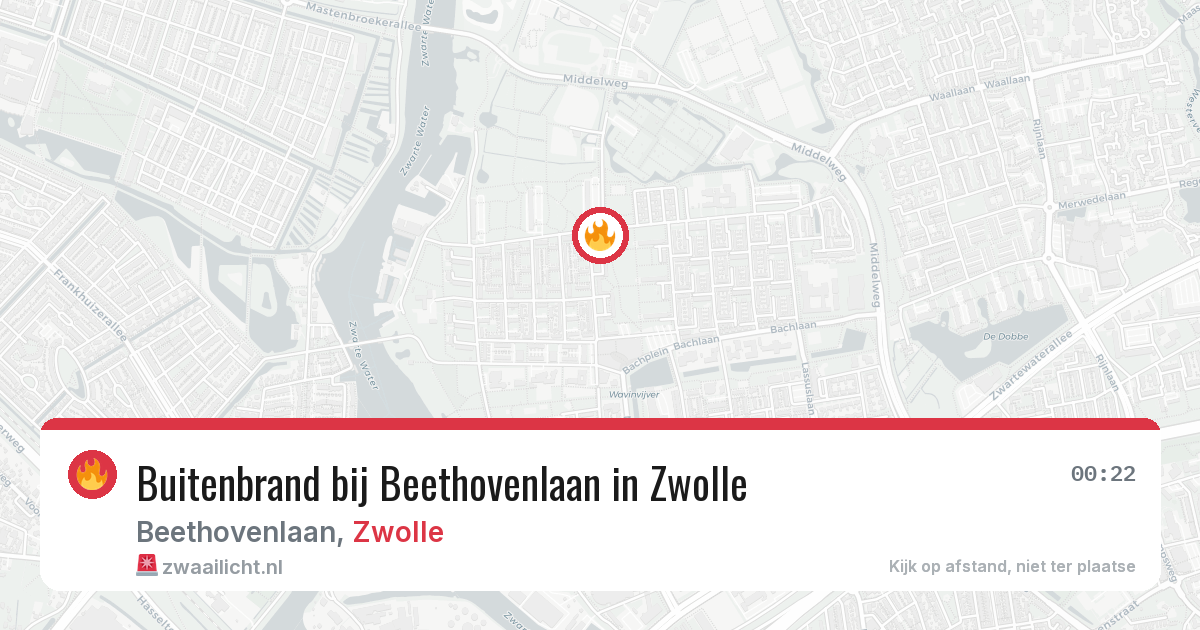 Buitenbrand bij Beethovenlaan in Zwolle — 9 jul 2026