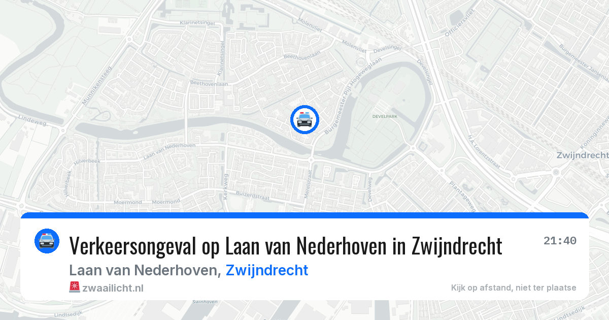 Verkeersongeval op Laan van Nederhoven in Zwijndrecht — 9 mrt 2026
