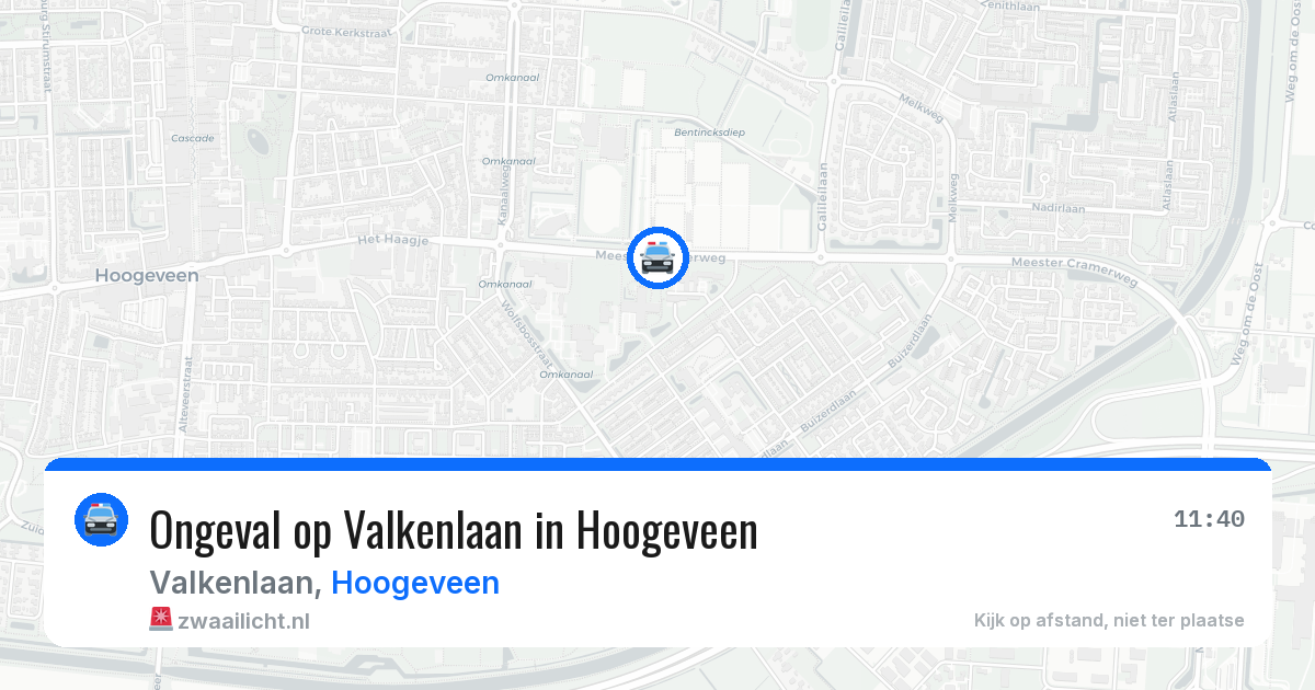 Ongeval op Valkenlaan in Hoogeveen — 25 jun 2026