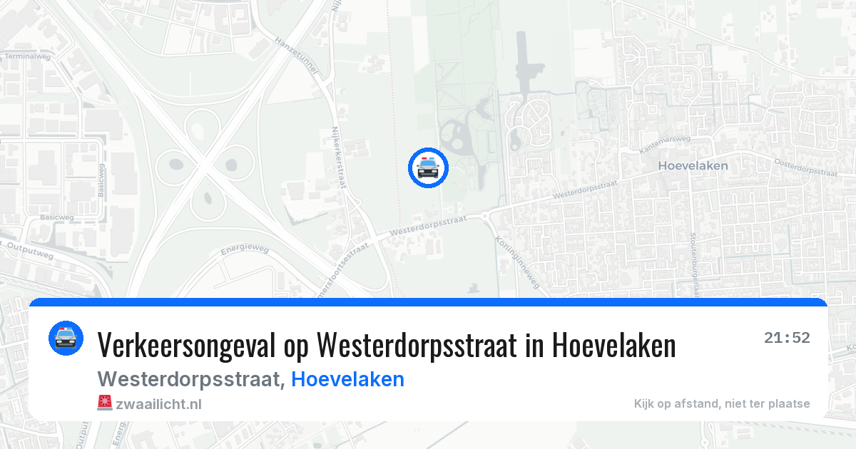 Verkeersongeval op Westerdorpsstraat in Hoevelaken — 13 feb 2026