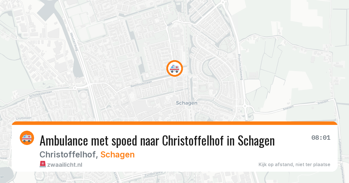 Ambulance met spoed naar Christoffelhof in Schagen — 19 jan 2026