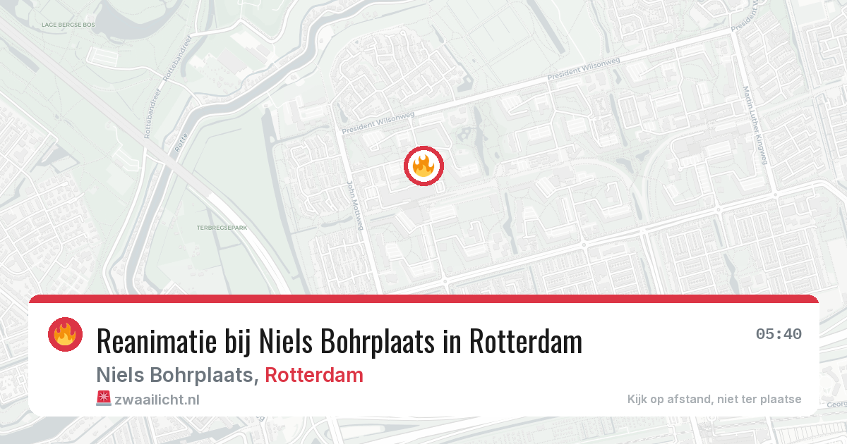Reanimatie bij Niels Bohrplaats in Rotterdam — 7 mrt 2026