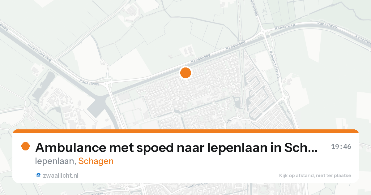 Ambulance met spoed naar Iepenlaan in Schagen — 22 aug 2026