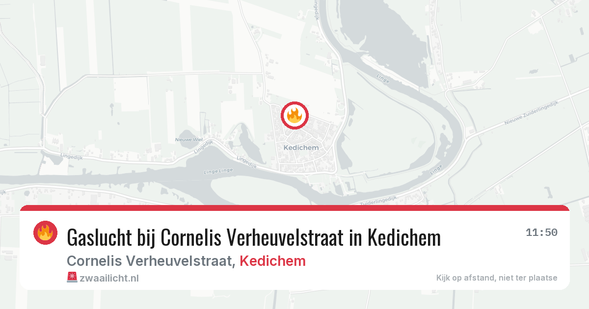 Gaslucht bij Cornelis Verheuvelstraat in Kedichem — 23 jun 2026