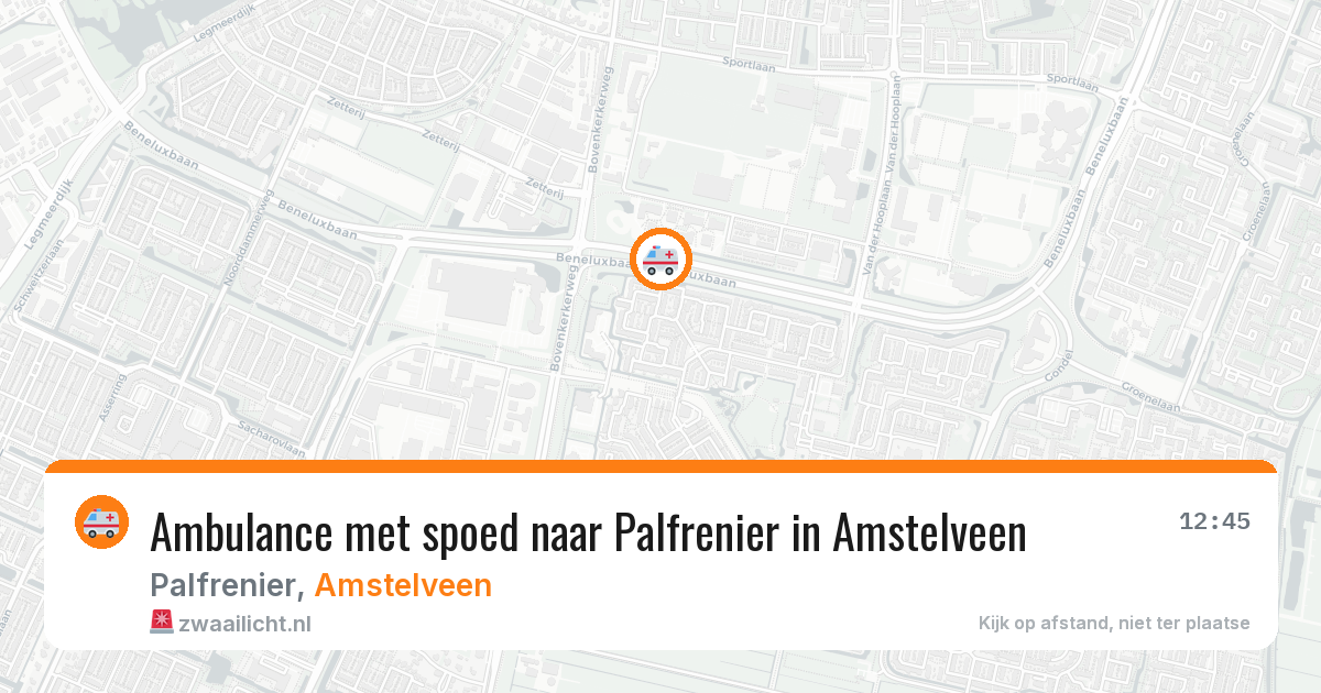Ambulance met spoed naar Palfrenier in Amstelveen — 26 jun 2026