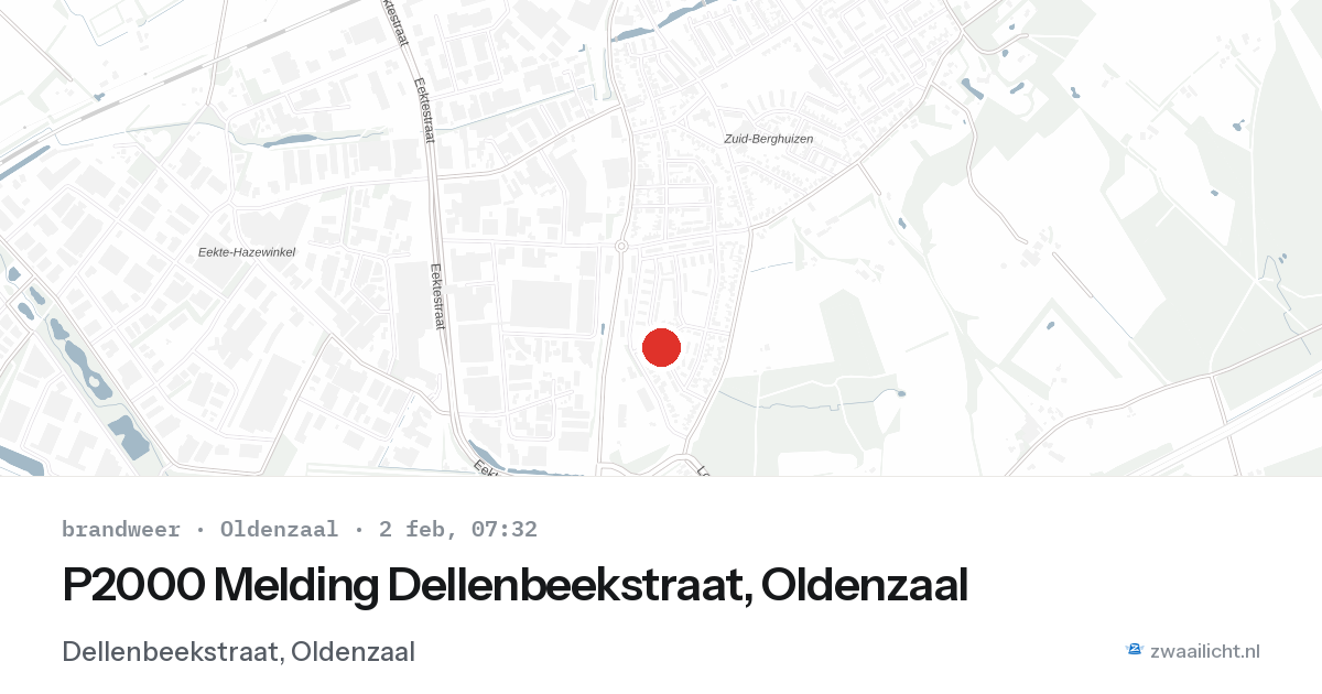 P2000 Melding Dellenbeekstraat, Oldenzaal — 2 feb 2026