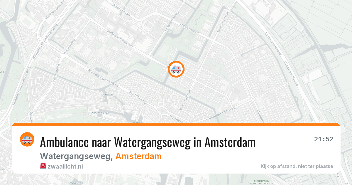 Ambulance naar Watergangseweg in Amsterdam — 7 aug 2026