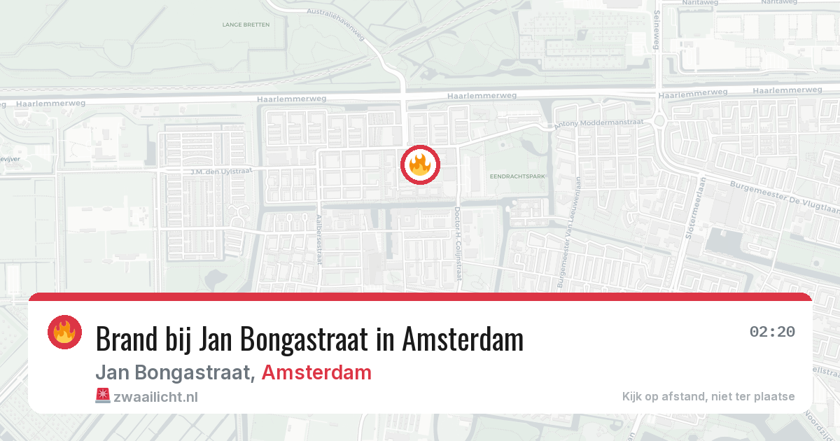 Brand bij Jan Bongastraat in Amsterdam — 9 apr 2026