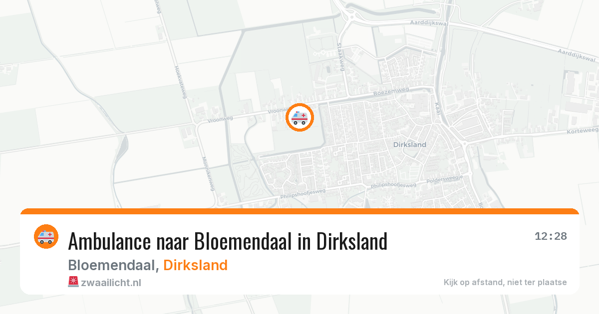 Ambulance naar Bloemendaal in Dirksland — 25 jun 2026