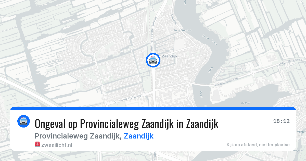 Ongeval op Provincialeweg Zaandijk in Zaandijk — 28 mei 2026