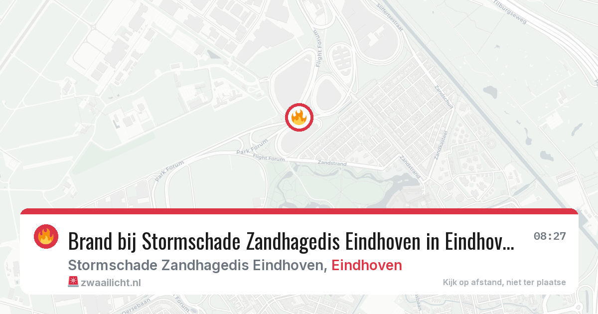 Brand bij Stormschade Zandhagedis Eindhoven in Eindhoven — 28 jun 2026