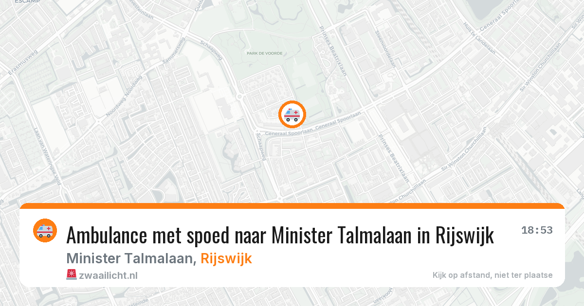 Ambulance met spoed naar Minister Talmalaan in Rijswijk — 10 jun 2026