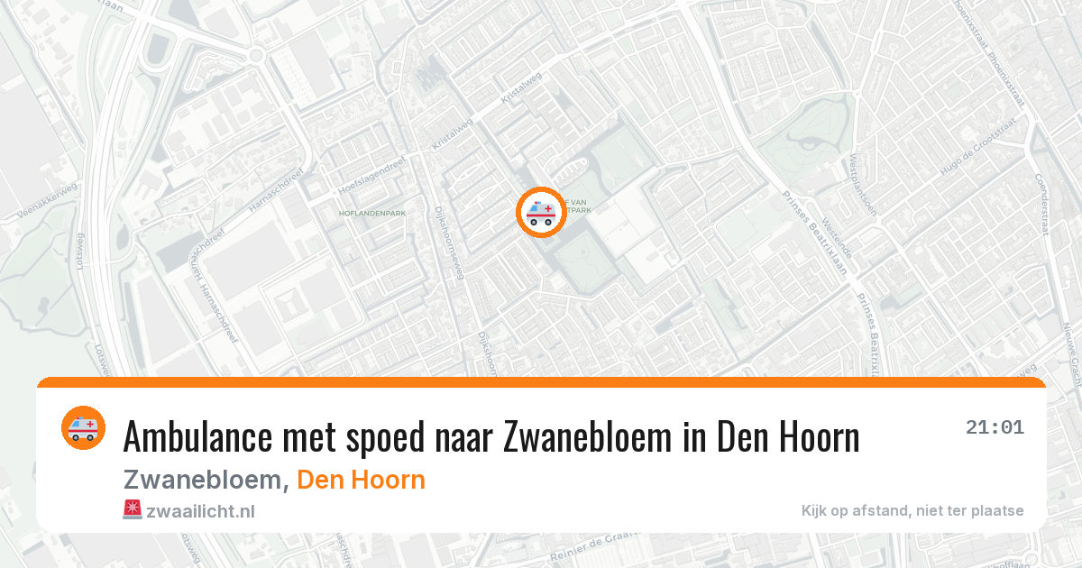 Ambulance met spoed naar Zwanebloem in Den Hoorn — 8 jun 2026