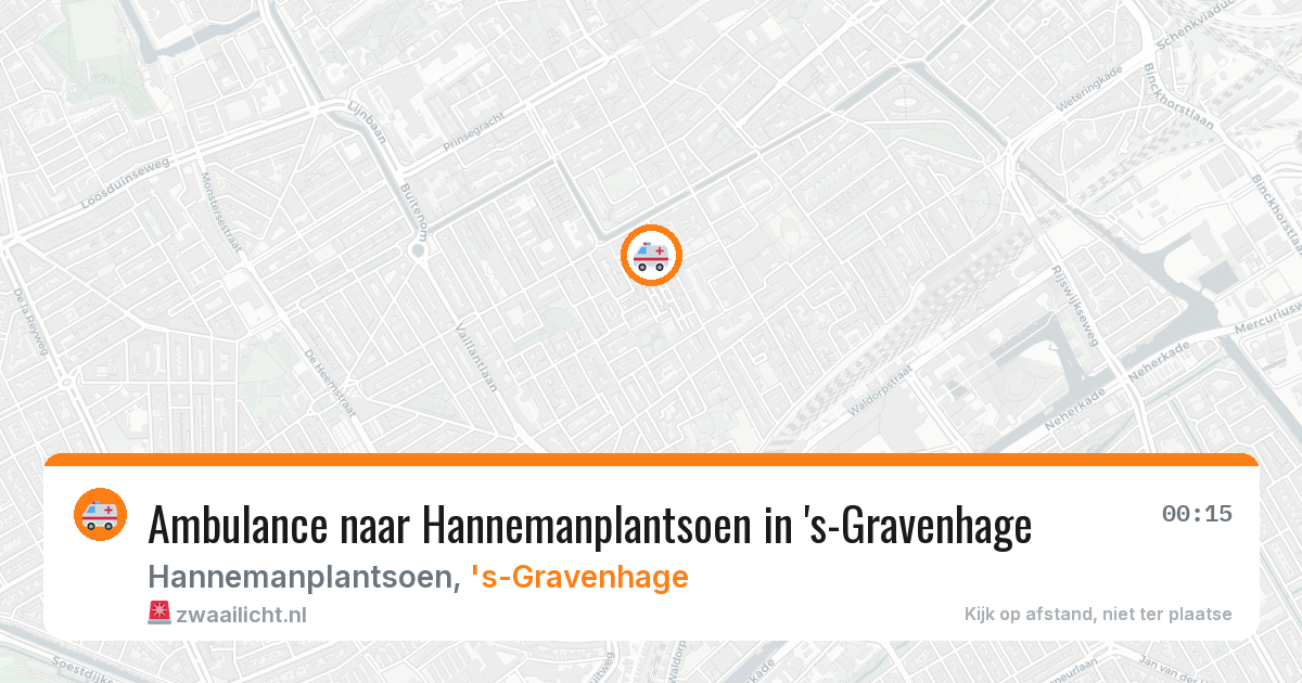 Ambulance naar Hannemanplantsoen in 's-Gravenhage — 9 aug 2026