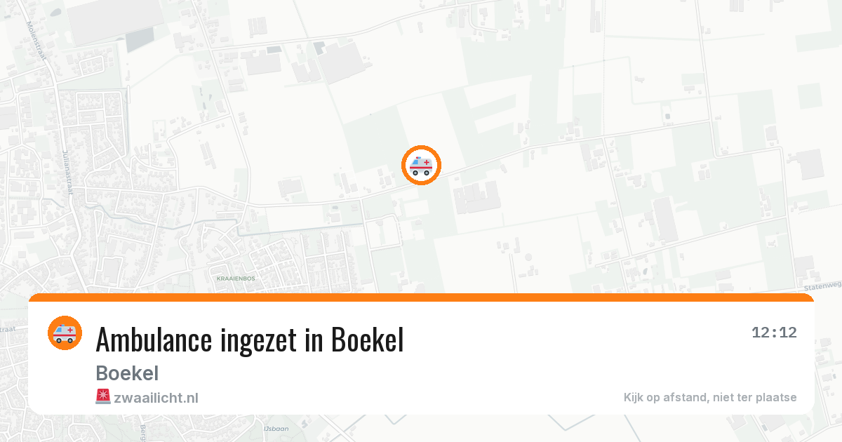 Ambulance ingezet in Boekel — 11 aug 2026