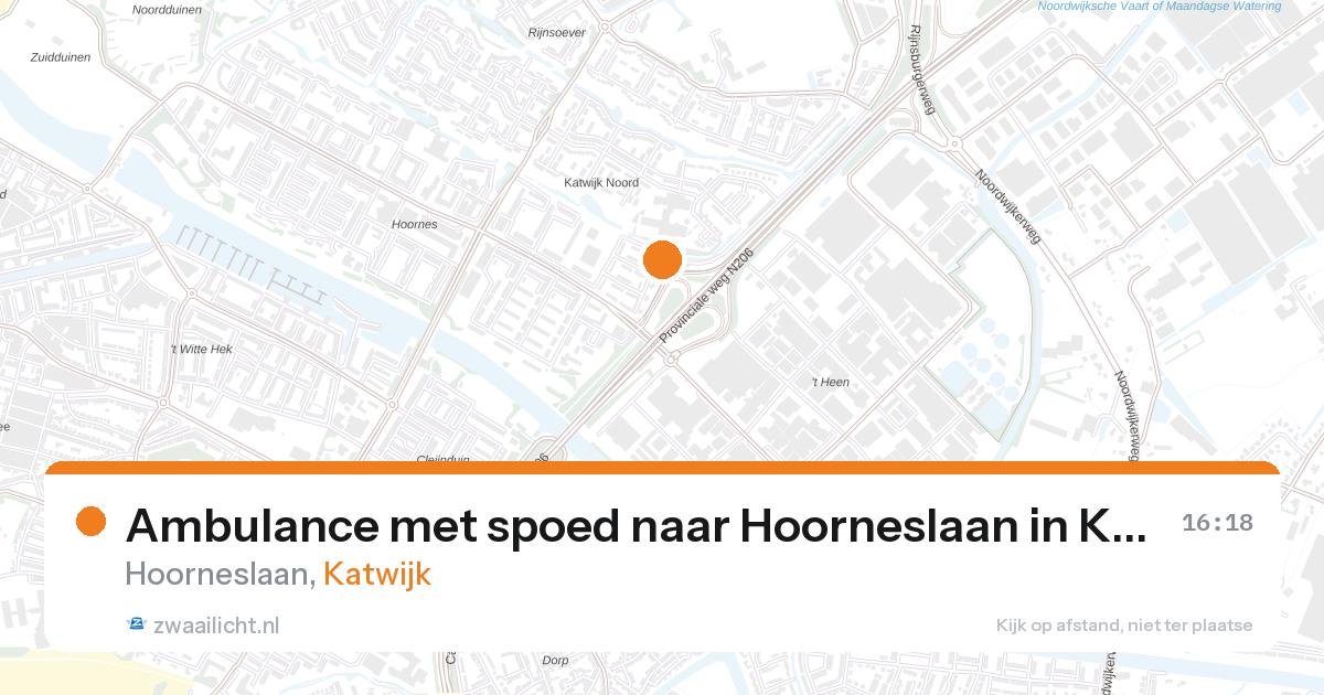 Ambulance met spoed naar Hoorneslaan in Katwijk — 17 mei 2026
