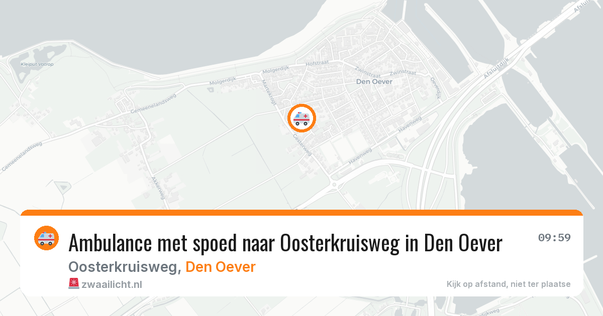 Ambulance met spoed naar Oosterkruisweg in Den Oever — 13 apr 2026
