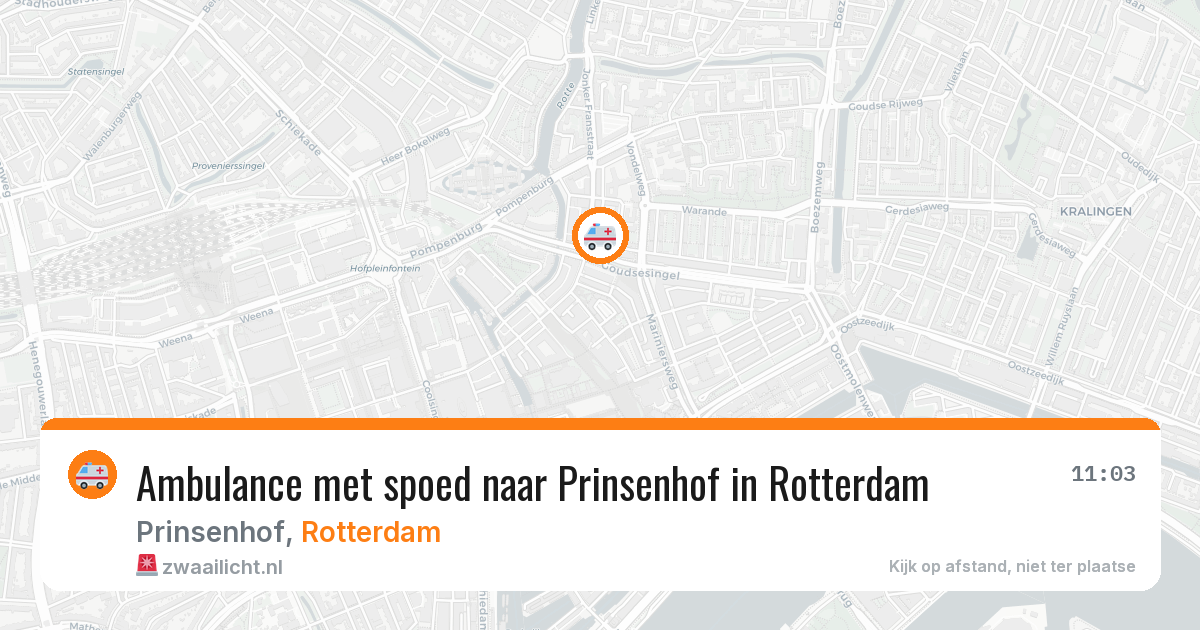 Ambulance met spoed naar Prinsenhof in Rotterdam — 14 aug 2026