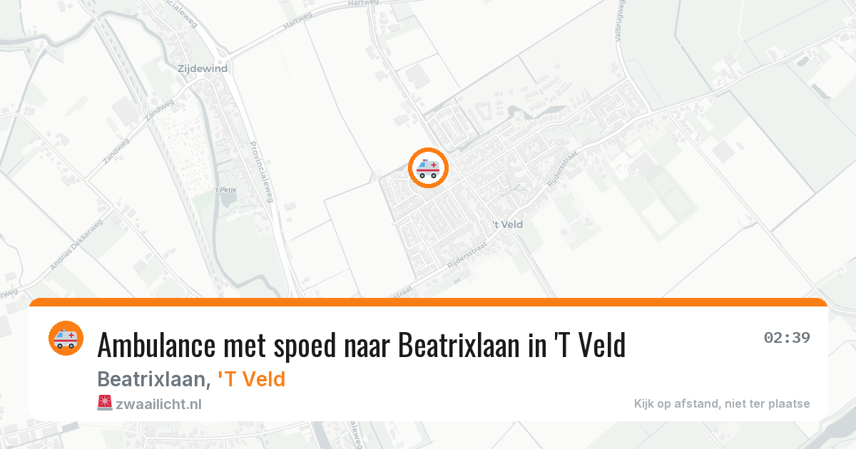 Ambulance met spoed naar Beatrixlaan in 'T Veld — 2 mei 2026