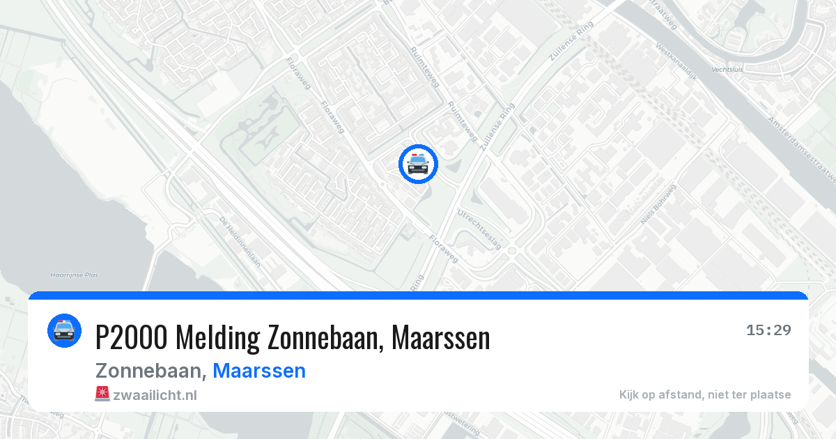 P2000 Melding Zonnebaan, Maarssen — 4 jul 2026