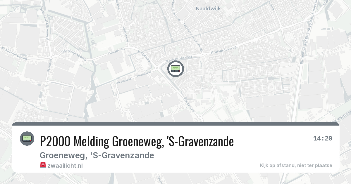 P2000 Melding Groeneweg, 'S-Gravenzande — 4 jul 2026